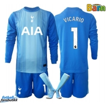 Tottenham Hotspur Guglielmo Vicario #1 Keeper Bortedraktsett Barn 2025-26 Langermet (+ Korte bukser)